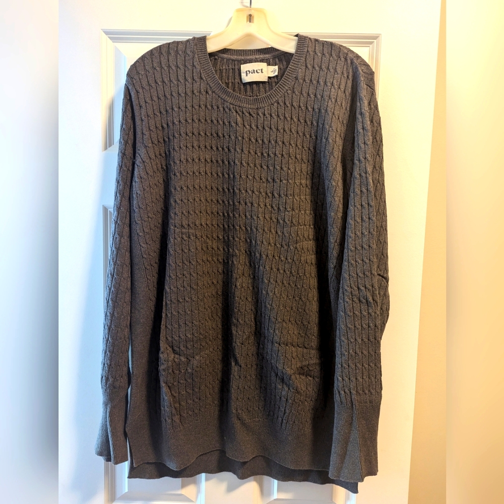 Pact women's cable knit sweater